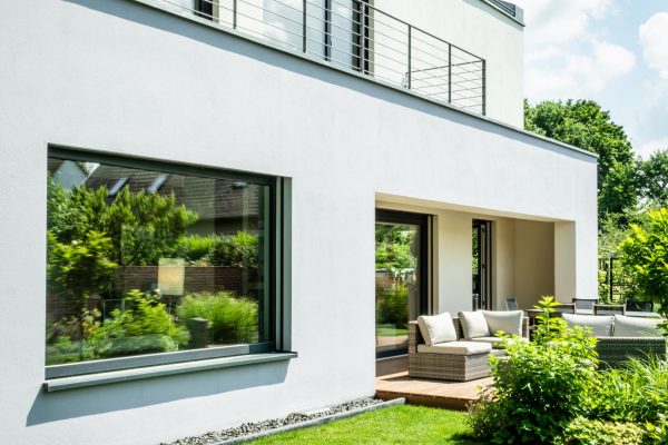 Baukonzept Potsdam Bildergalerie Modernes Einfamilienhaus mit überdachter Terrasse